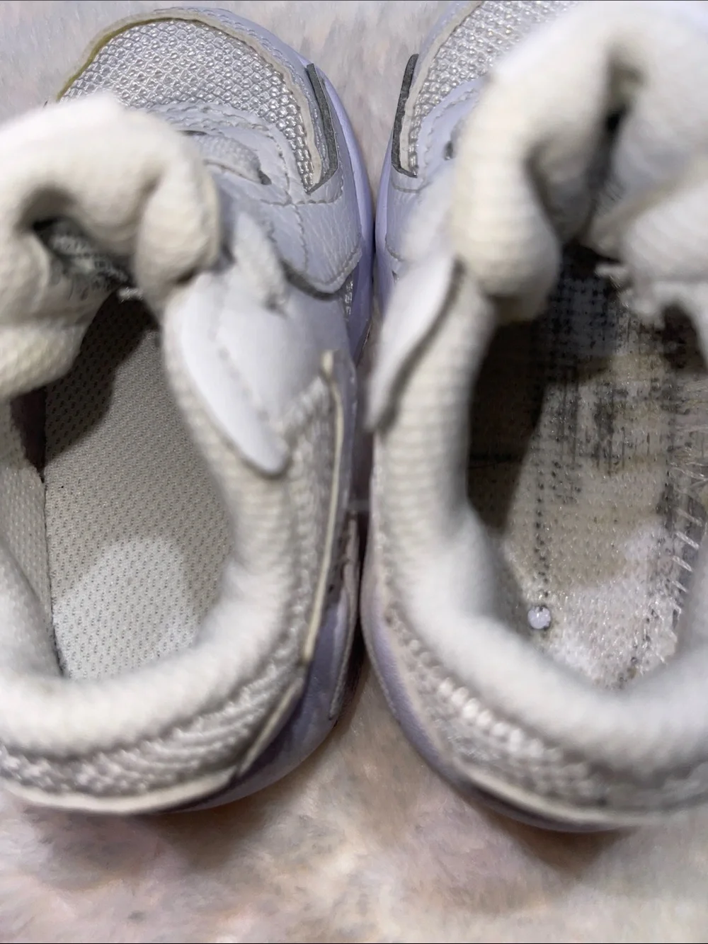 Nike Air Max Toddler White Mesh & Leather Sneakers